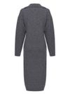 Vellutato midi dress in wool and cashmere with slit