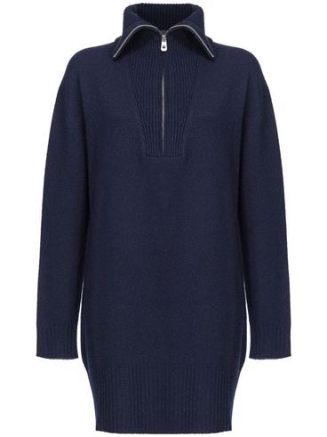 Short Decanter dress in wool and cashmere with zip