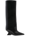 Cheope high boots in calf leather with pointed toe