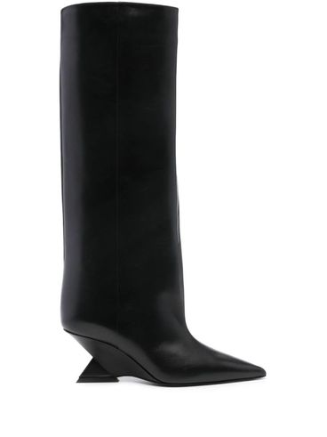Cheope high boots in calf leather with pointed toe