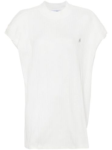 Ribbed cotton top with logo