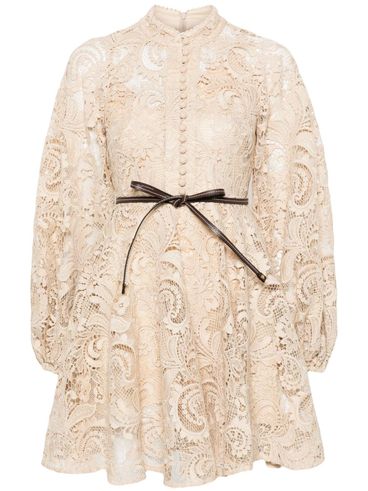 Short Waverly Lace dress in cotton with lace