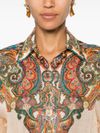 Camicia Ottie con stampa paisley semitrasparente