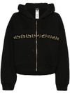 Cotton hoodie with Greek key pattern