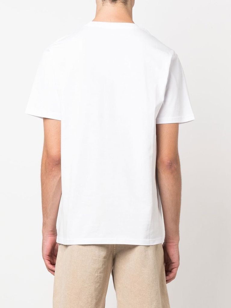 Shop Carhartt Cotton T-shirt With Pocket And Logo In Bianco