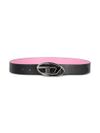 Reversible two-tone leather belt with logo