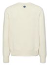 Crew neck wool sweater with logo