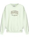 Organic cotton crew neck sweatshirt with logo