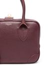 Calf leather tote bag with logo print