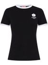 T-shirt in cotone stretch con stampa logo