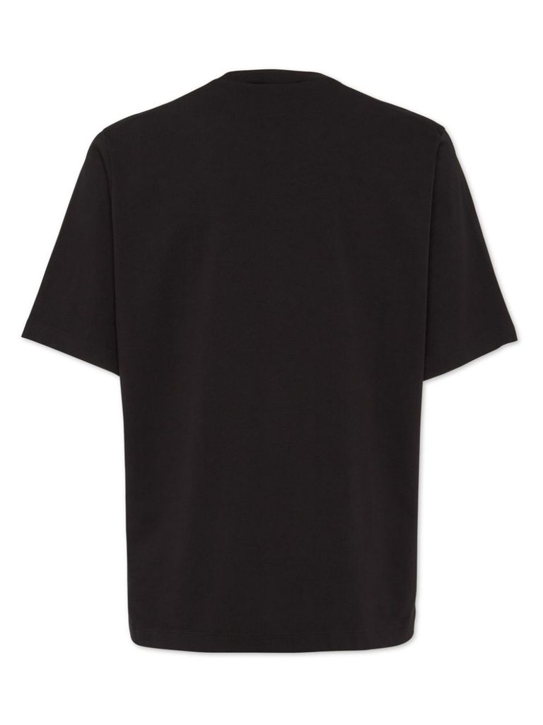 Shop Dsquared2 Cotton T-shirt With Logo Print In Nero