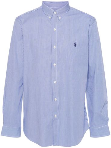 Cotton shirt with embroidered logo