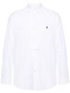 Cotton shirt with embroidered logo