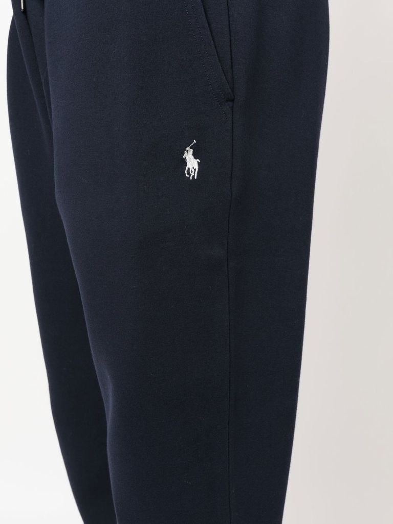 Shop Polo Ralph Lauren Cotton Sweatpants With Embroidered Logo In Blu