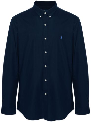 Cotton shirt with embroidered logo