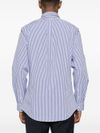 Striped cotton shirt with embroidered logo