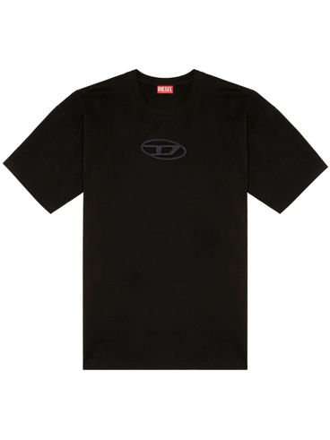 Organic cotton T-shirt with cut-out logo