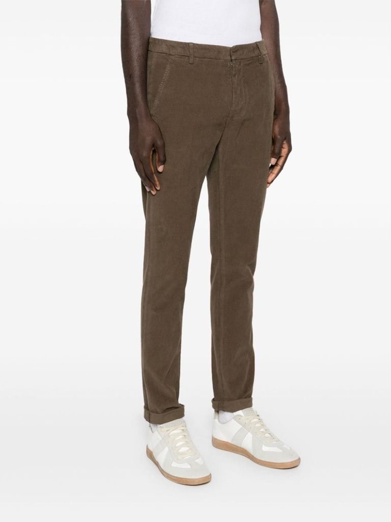 Shop Dondup Slim Gaubert Corduroy Trousers In Verde