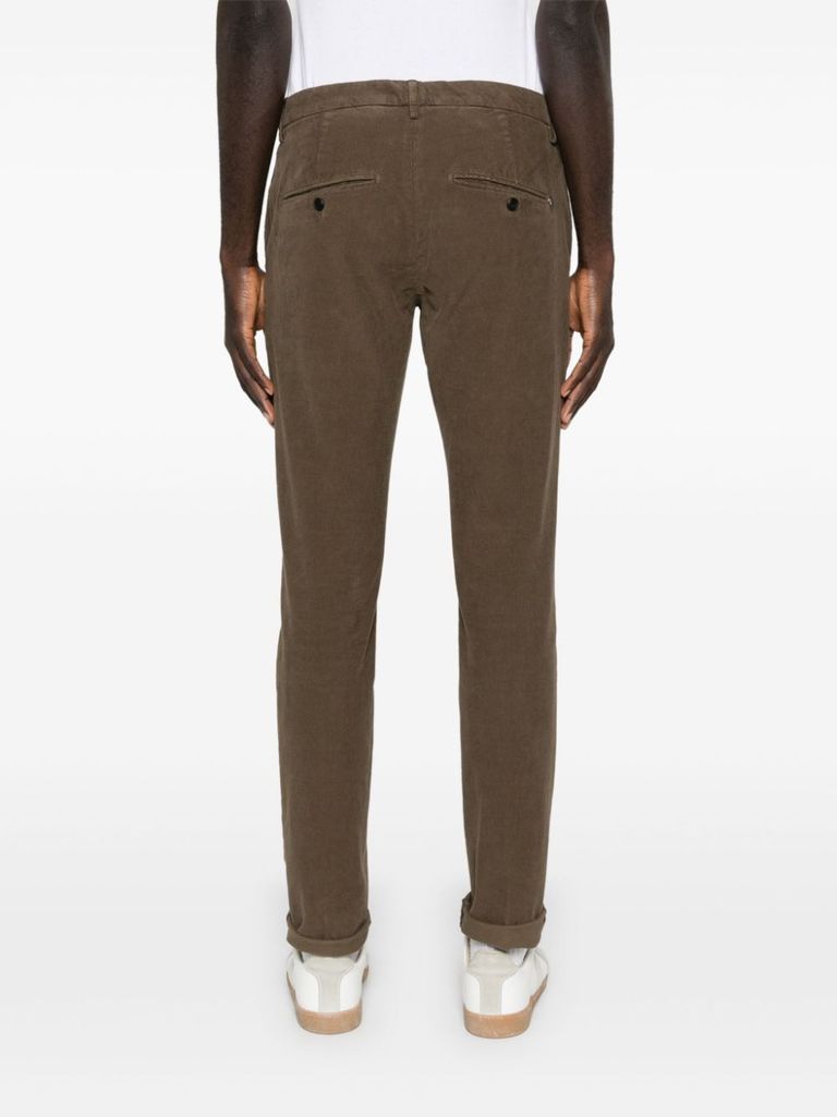 Shop Dondup Slim Gaubert Corduroy Trousers In Verde