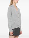 Melange cashmere cardigan with pockets