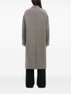 Long Cocoon coat in a wool blend with a check pattern