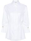 Cotton shirt with pleats