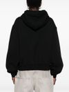 Black cotton-blend hoodie