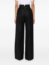 Tailored pinstriped wool trousers