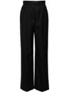 Tailored pinstriped wool trousers