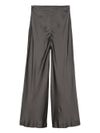 Wide-leg satin trousers