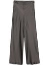 Wide-leg satin trousers