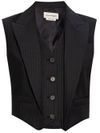 Pinstriped wool vest