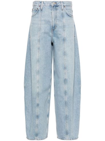 Jeans Kristen in cotone con cuciture verticali