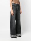 Wide-leg organic cotton jeans