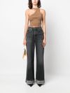 Wide-leg organic cotton jeans