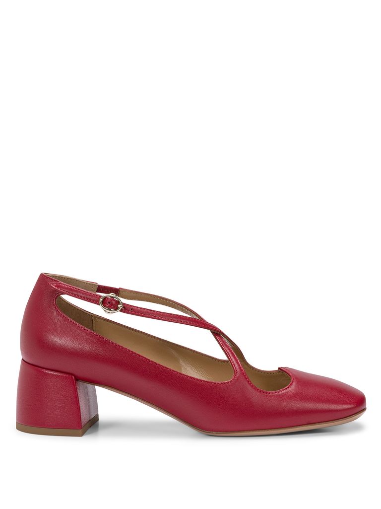 Shop A. Bocca Two For Love Pumps In Patent Calf Leather In Red