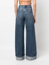 Jeans Dame in cotone biologico a gamba ampia