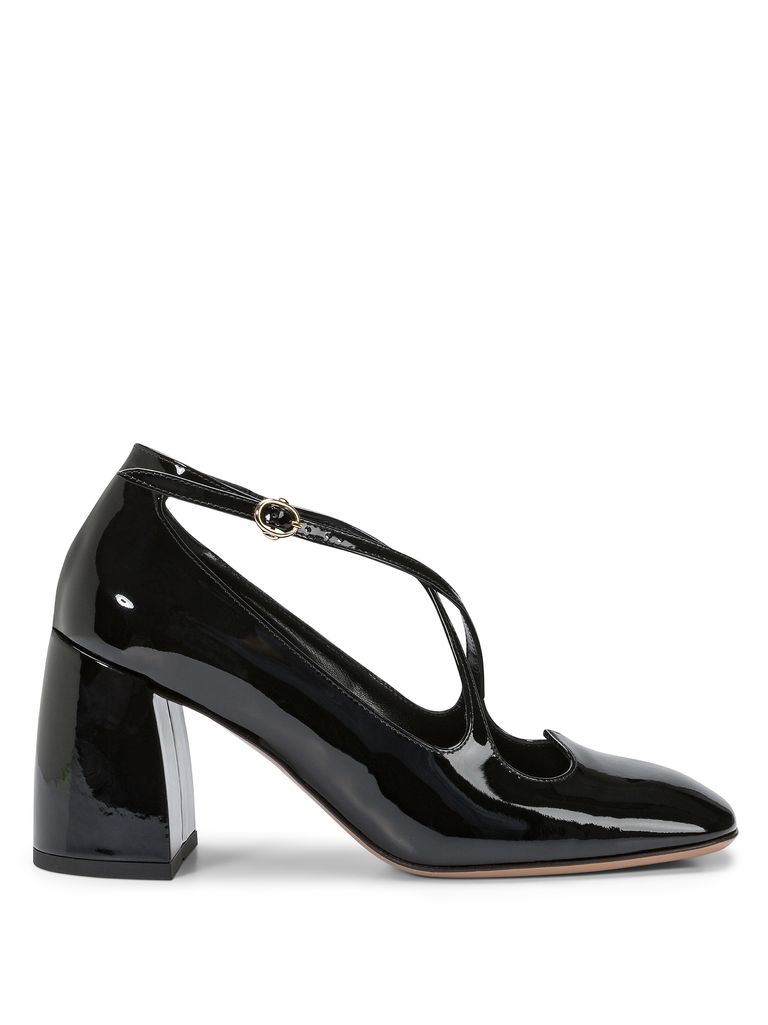 Shop A. Bocca Two For Love Pumps In Patent Calf Leather In Black