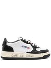 Medalist White Calf Leather Sneakers with Side Logo