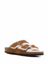 Arizona leather sandals with fur