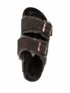 Arizona leather sandals with fur