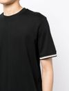 Crew neck cotton T-shirt with stripes