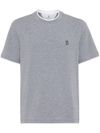 Cotton T-shirt with Solomeo emblem