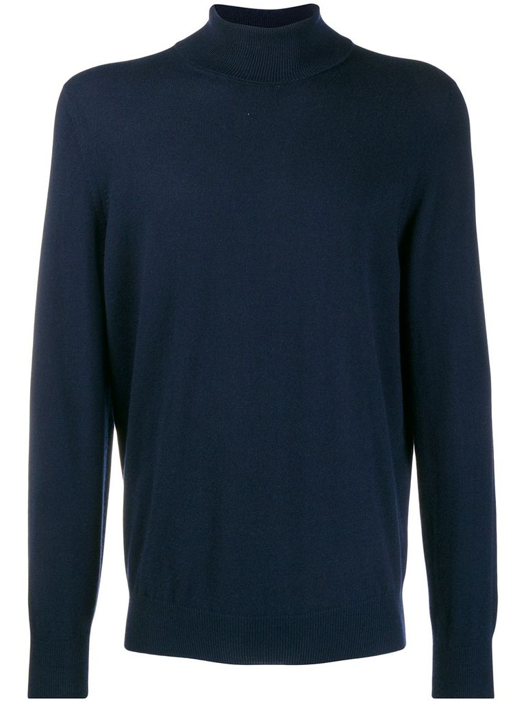 Shop Brunello Cucinelli Cashmere Turtleneck Sweater In Blue