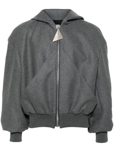 Cotton hoodie with a wide hood