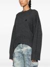 Crew neck sweater in wool and cashmere