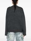 Crew neck sweater in wool and cashmere