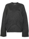 Crew neck sweater in wool and cashmere