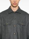 Virgin wool shirt with patch pockets