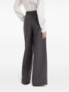 High-waisted virgin wool pants